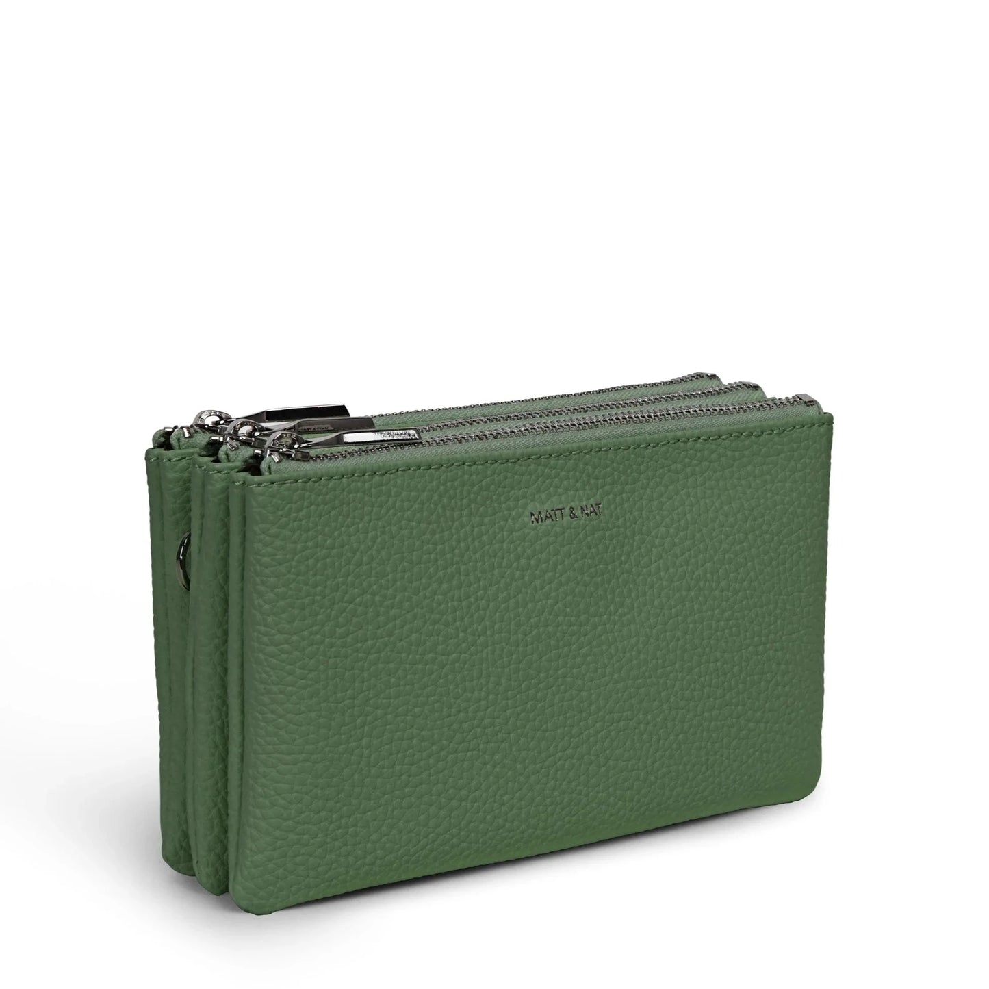 Matt and Nat Triplet Crossbody Bag - Purity Herb, Vegan Leather