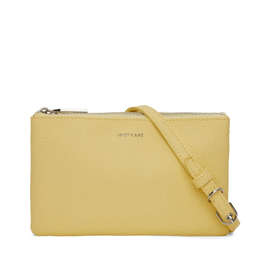 Matt and Nat Triplet Crossbody Bag - Purity Daffodil, Vegan Leather