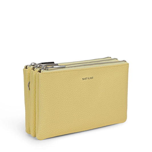 Matt and Nat Triplet Crossbody Bag - Purity Daffodil, Vegan Leather
