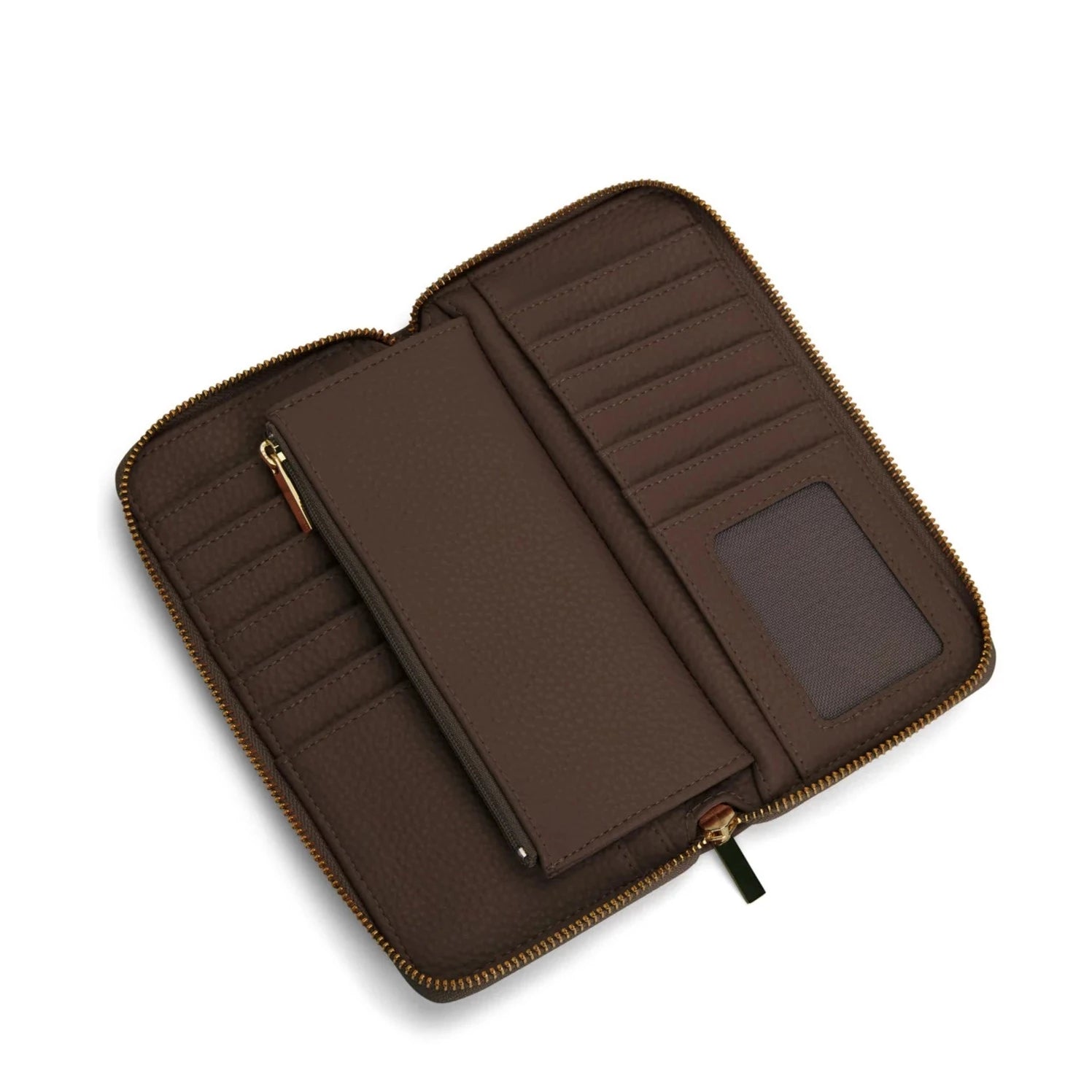 Matt & Nat Central Wallet - Purity Chocolate, Vegan Leather