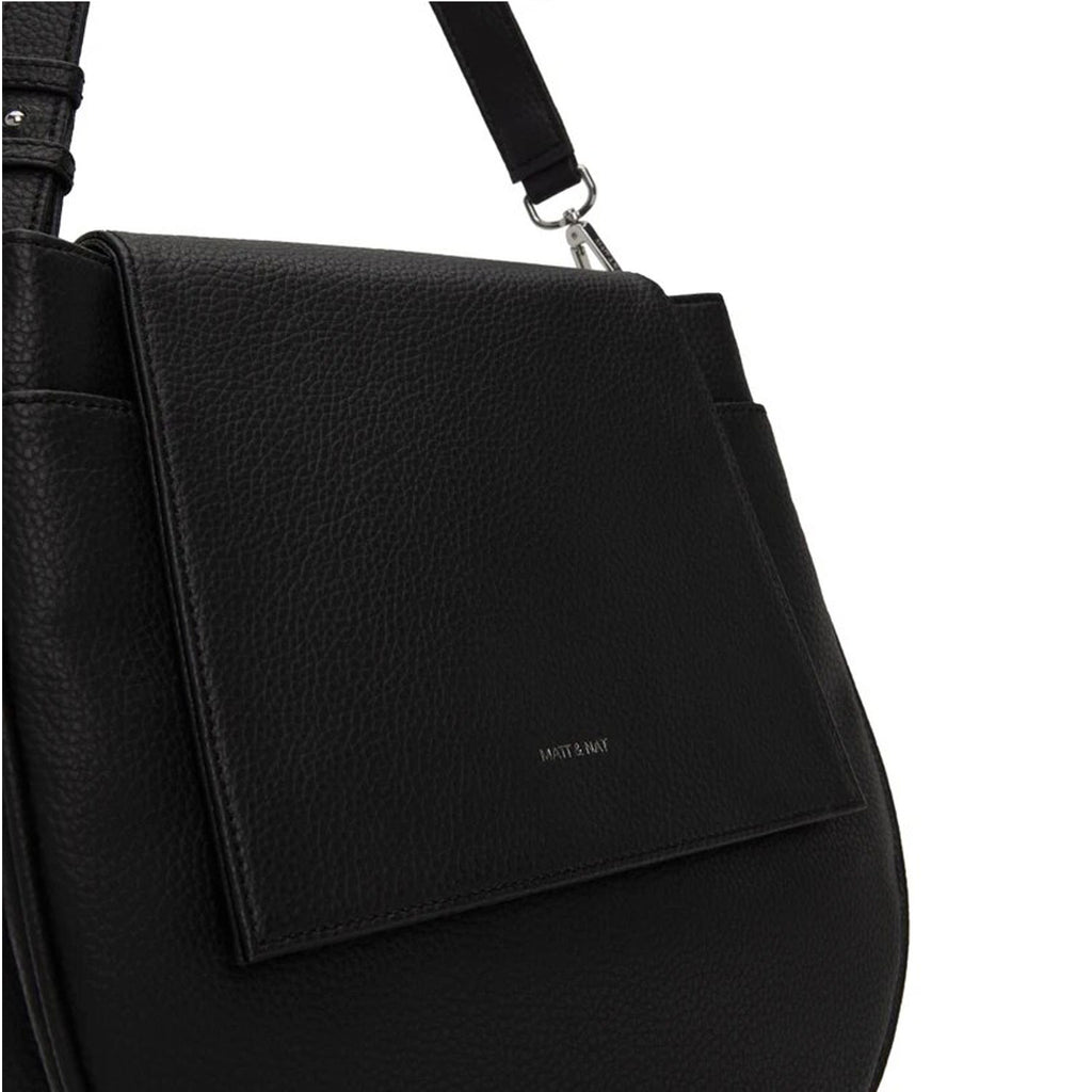 Matt & Nat Match Shoulder Bag | Purity Black Vegan Leather
