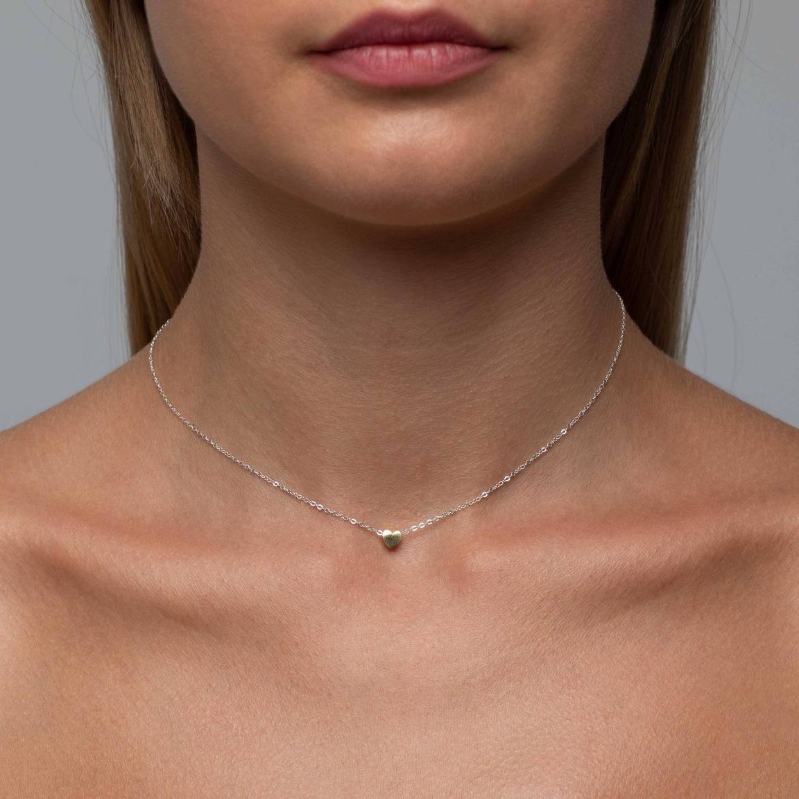 Heart Necklace - Gold Shiny