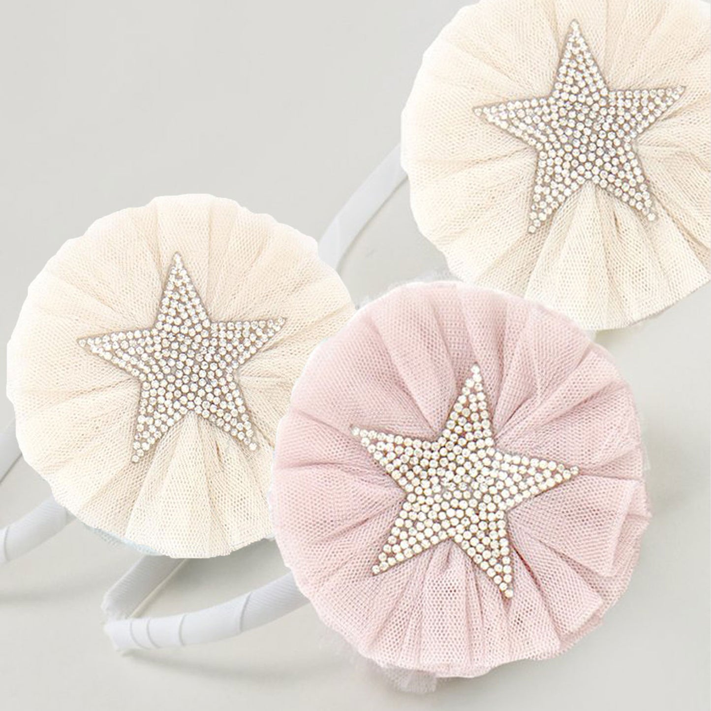 Miss Rose Sister Violet Child's Star Headband | Cream and Pink