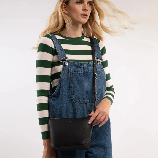Matt & Nat Sam Crossbody Bag - Purity Black, Vegan Leather