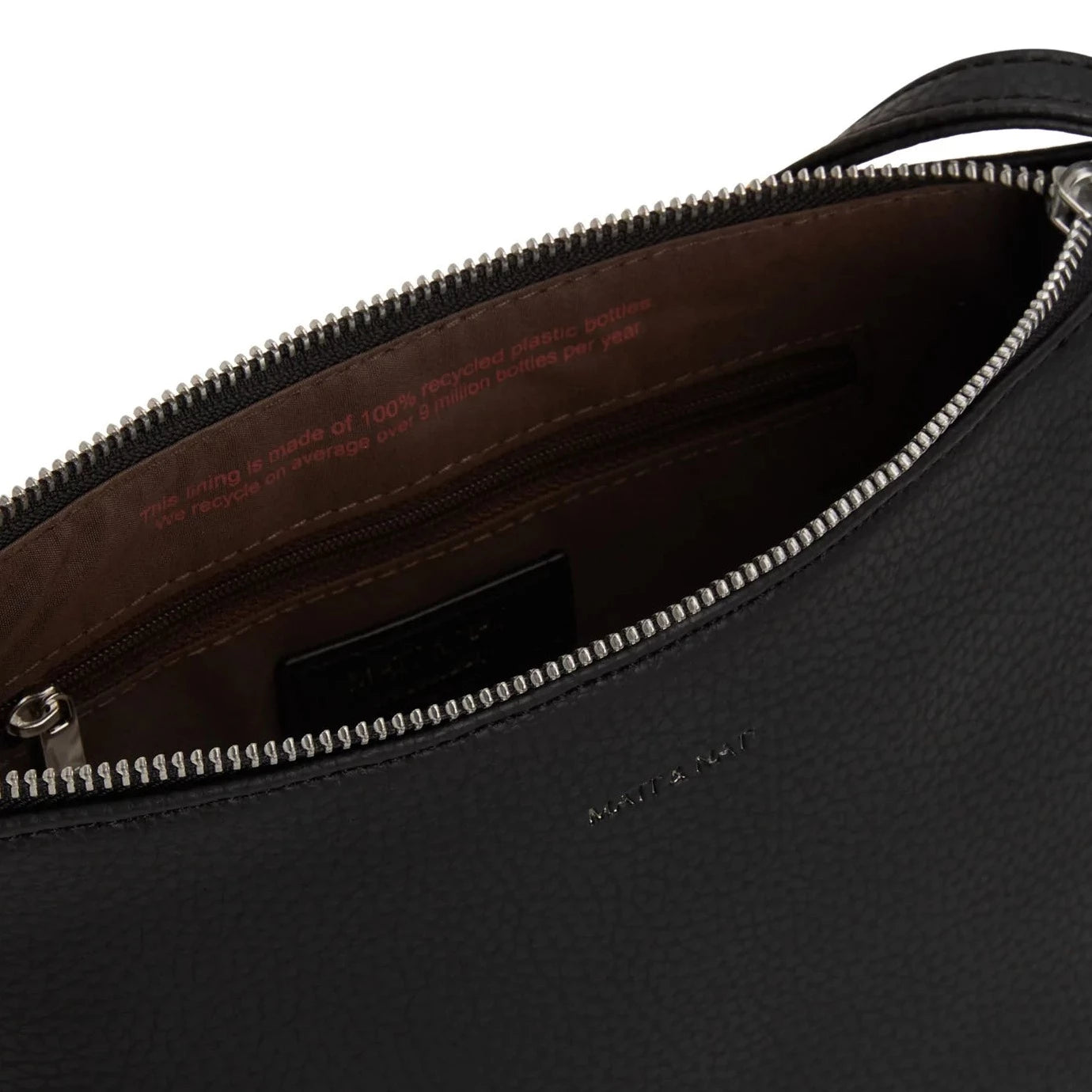 Matt & Nat Sam Crossbody Bag - Purity Black, Vegan Leather