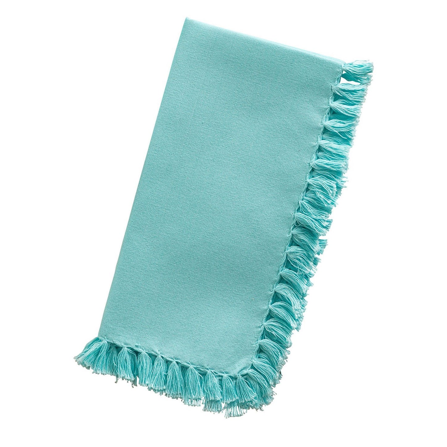 april cornell fringed napkin Aqua at twang and pearl