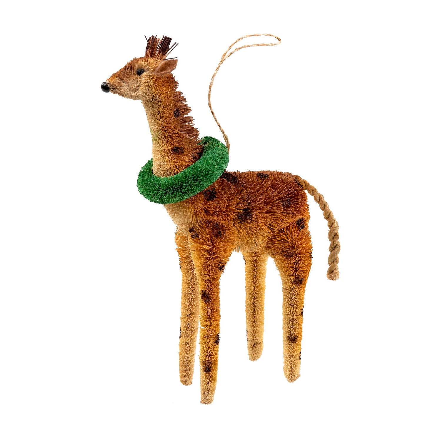 Giraffe with Wreath Ornament | Sustainably made from Buri
