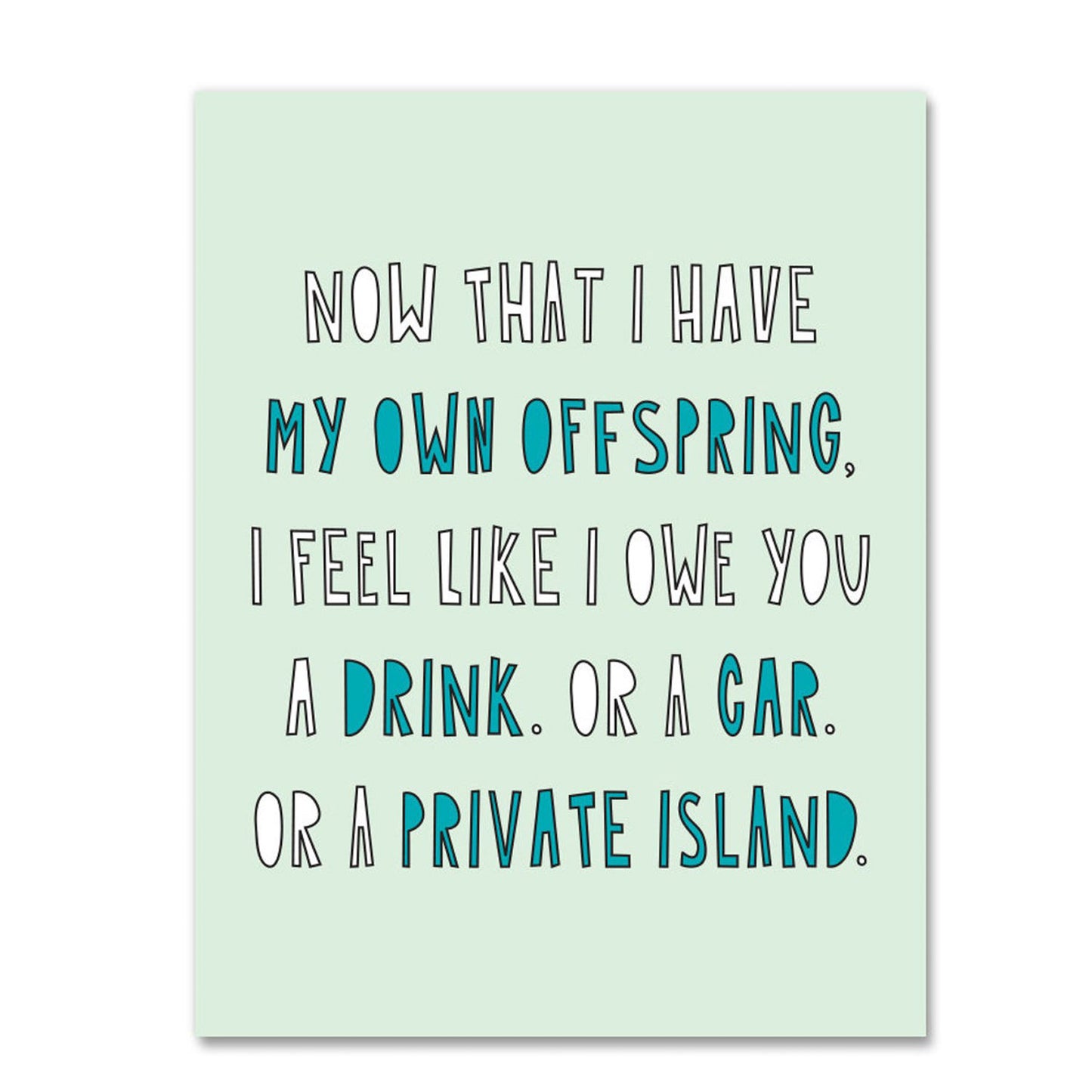Near Modern Disaster Thank You Card Own Offspring at Twang and Pearl