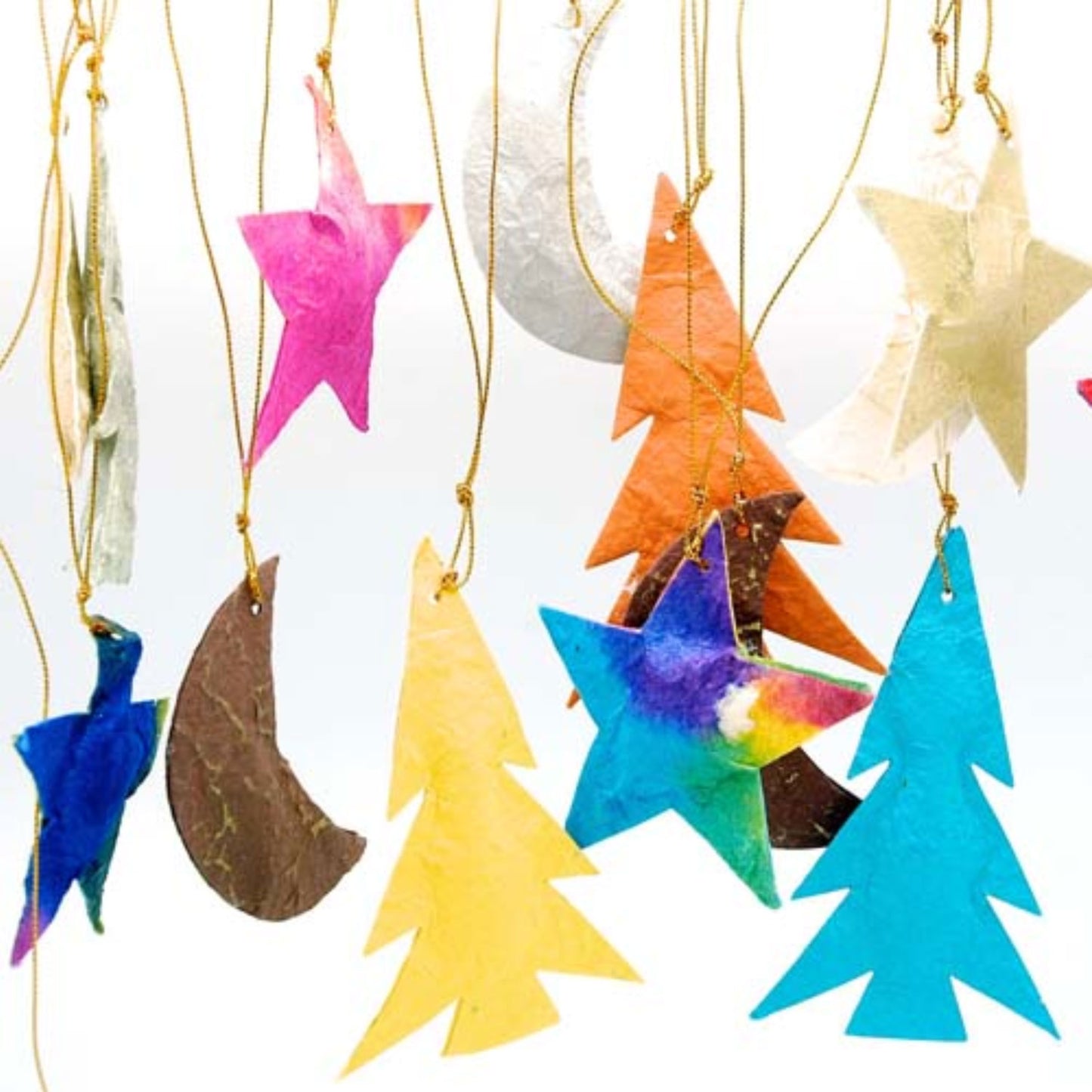 Handmade Paper Garland | Nature, Made in Thailand, 9' Long