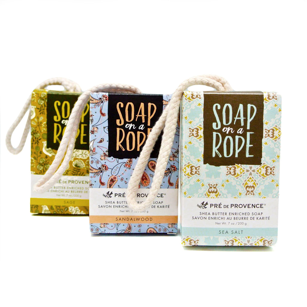 pre de provence soap on a rope various scents at twang and pearl