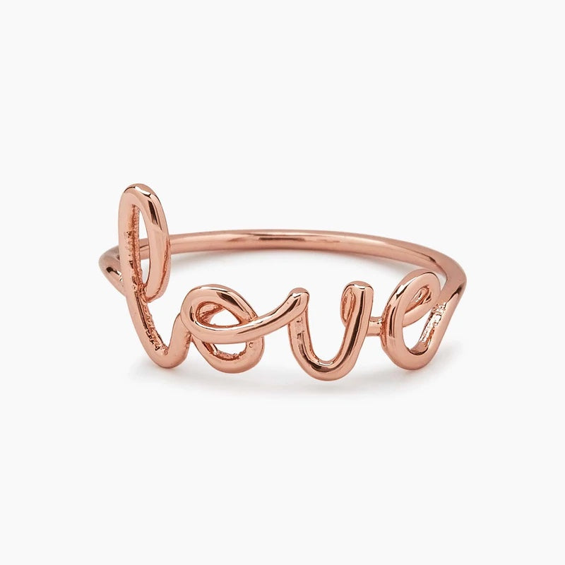 Pura Vida Love Wire Wrap Ring | Rose Gold, Handmade in Costa Rica