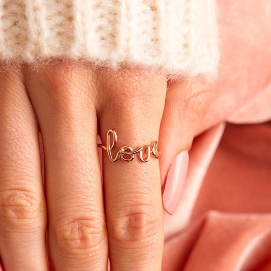 Pura Vida Love Wire Wrap Ring | Rose Gold, Handmade in Costa Rica