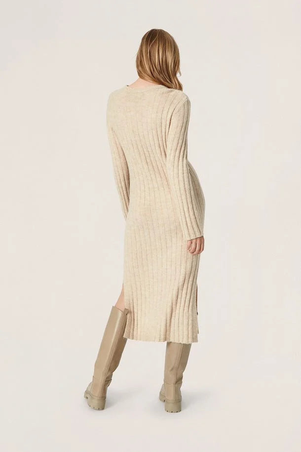 Soaked in Luxury Rakel Dress | Sandshell Melange, Designed in Denmark