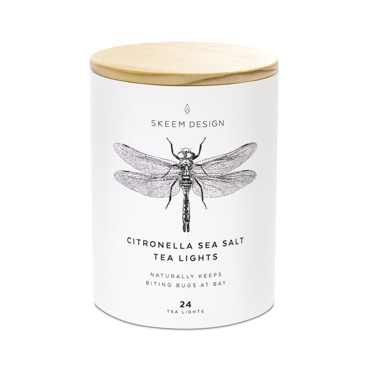 Skeem Design Soy Candles Citronella Sea Salt Tea Lights | Handmade