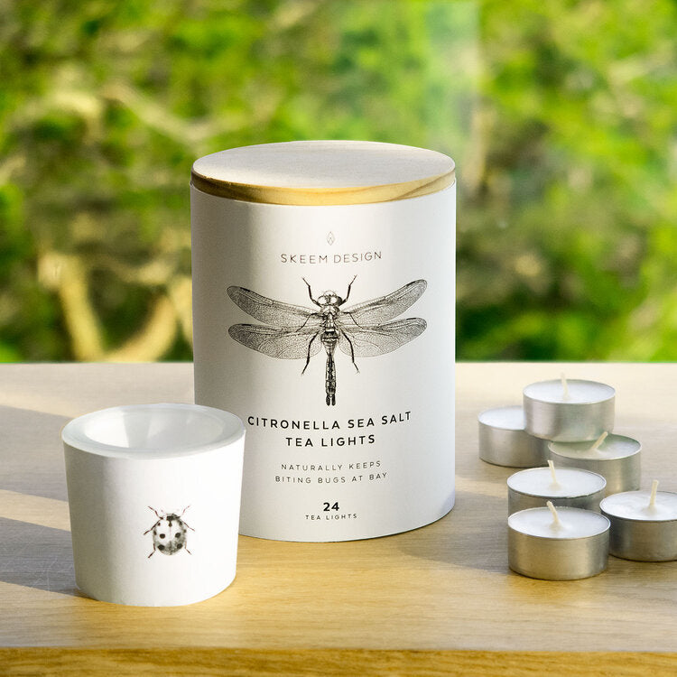 Skeem Design Soy Candles Citronella Sea Salt Tea Lights | Handmade