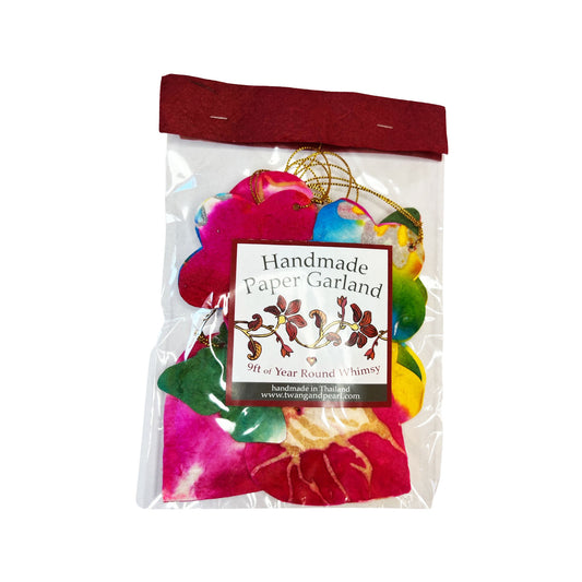 Handmade Paper Garland | Spring, Made in Thailand, 9' Long