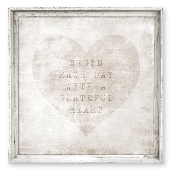 Sweet Gumball Small Framed Square Art Block | Grateful Heart