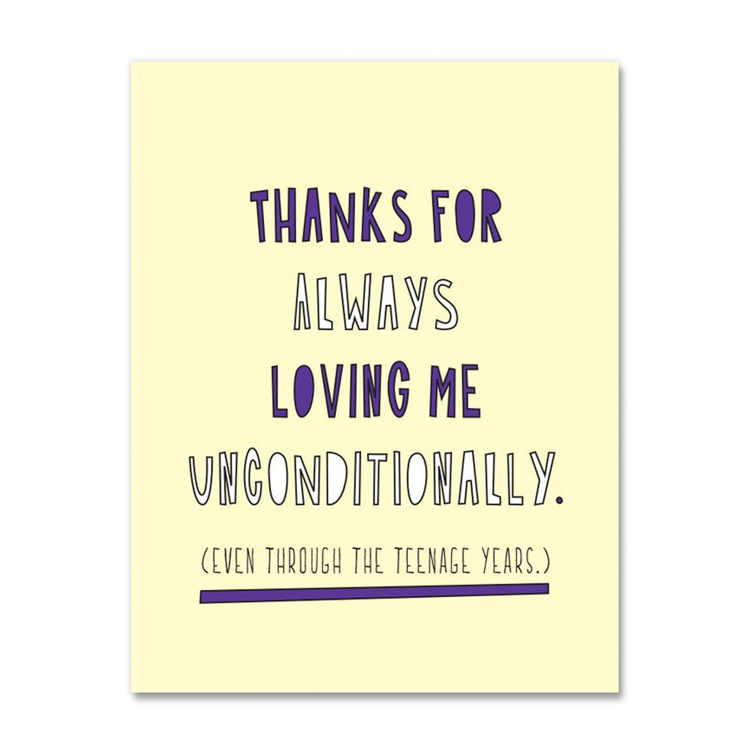 Near Modern Disaster Thank You Card Teenage Years at Twang and Pearl