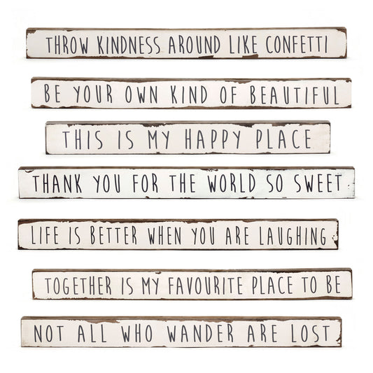 Shelf & Wall Art | Handmade Wood Block Inspirational Quote
