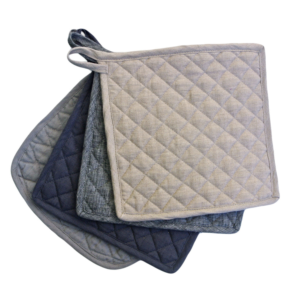 vikolino linen quilted pot holder at twang and pearl