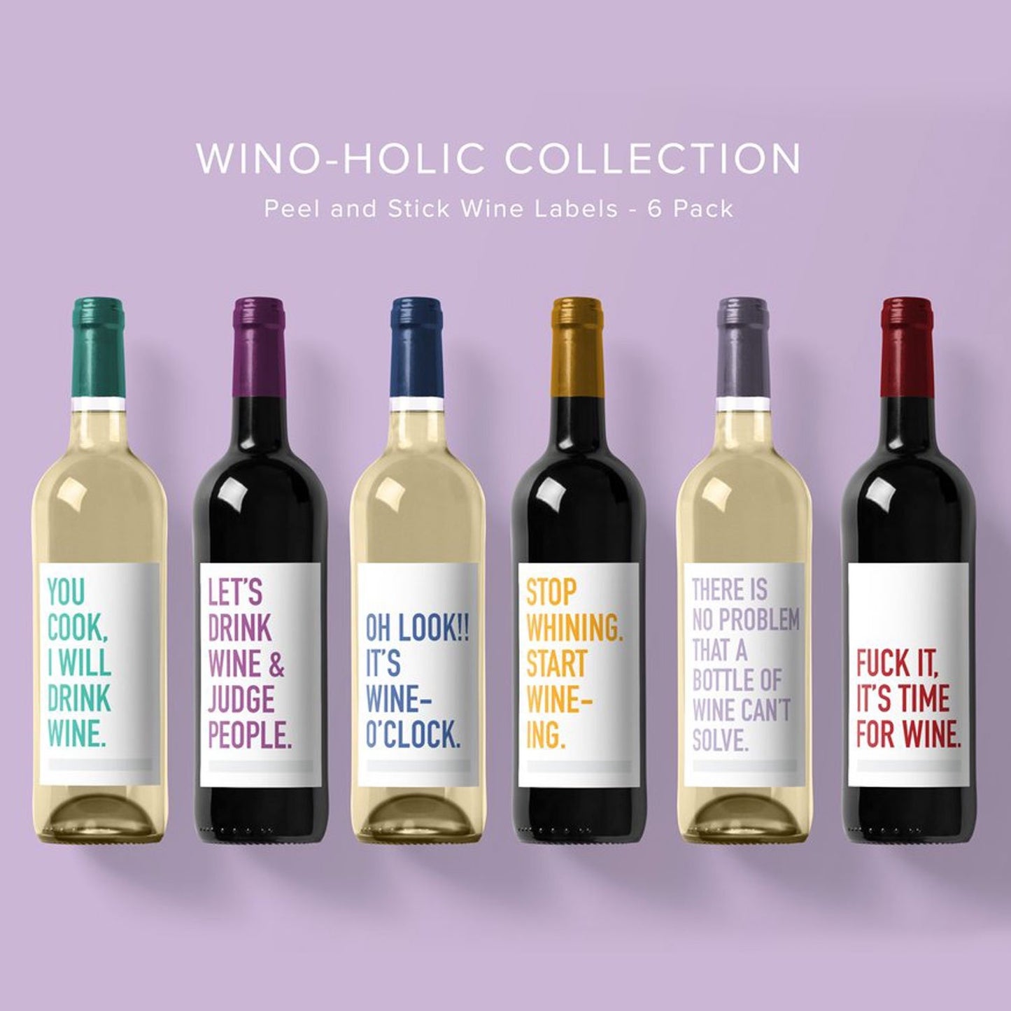 Wine Bottle Labels Wino-holic