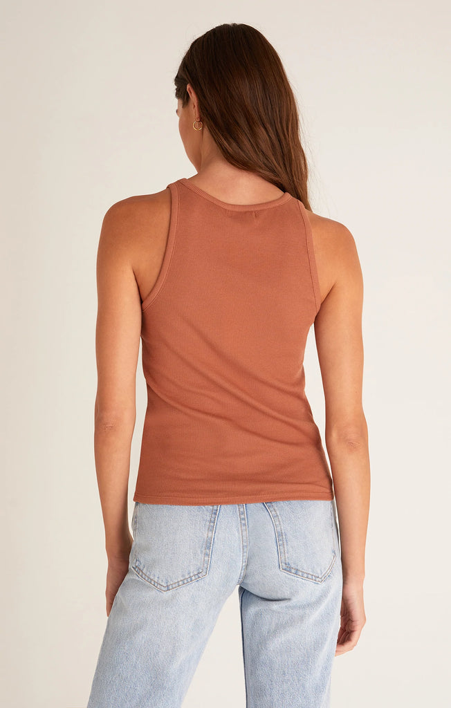 Z Supply Janice Tank Vintage Brown | Designed in the USA