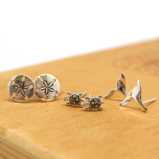 twang and pearl sterlin silver stud beach