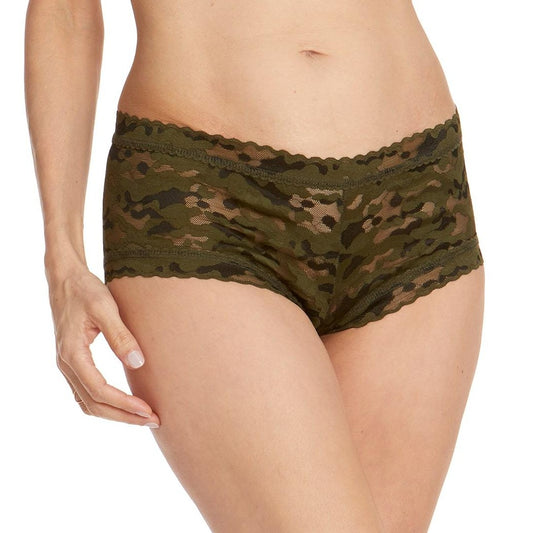 Hanky Panky Boyshort Panty Woodland Green Tickled Pink | Made in USA