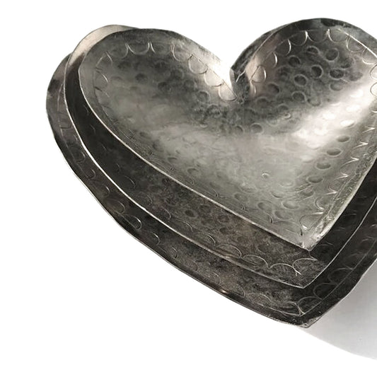 Tin Heart Catch All Decorative Trays