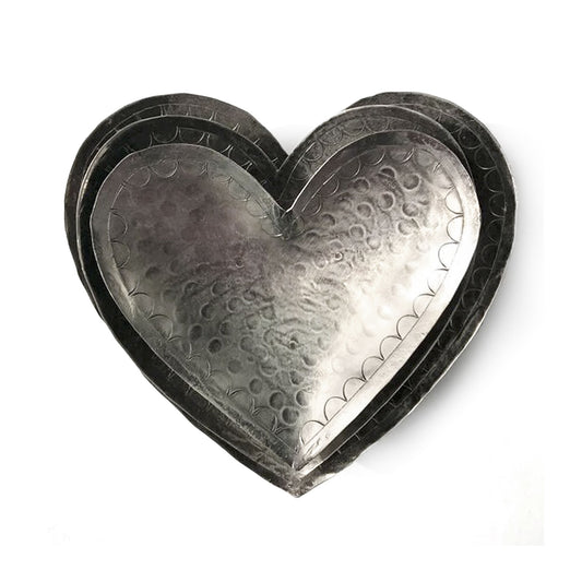 Tin Heart Catch All Decorative Trays