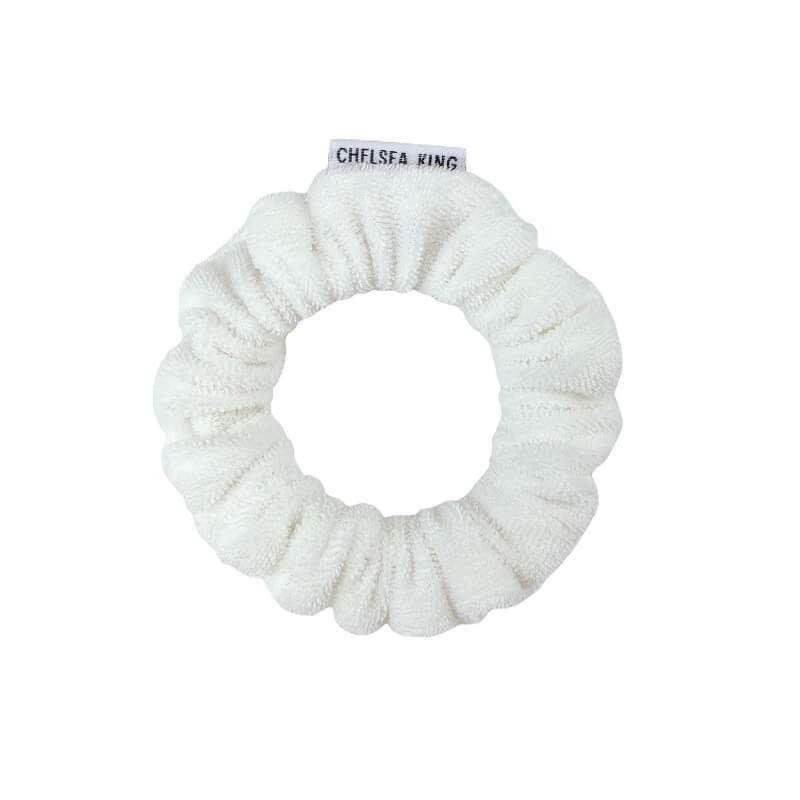 Chelsea King Heavenly Terry Scrunchie Scrunchie | White, Canadian Made