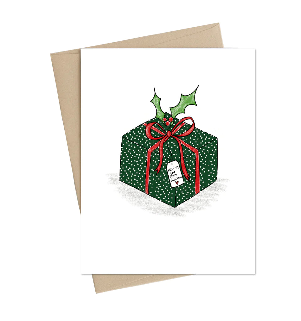 Little May Papery Christmas Card - Missing You, Printed in Canada