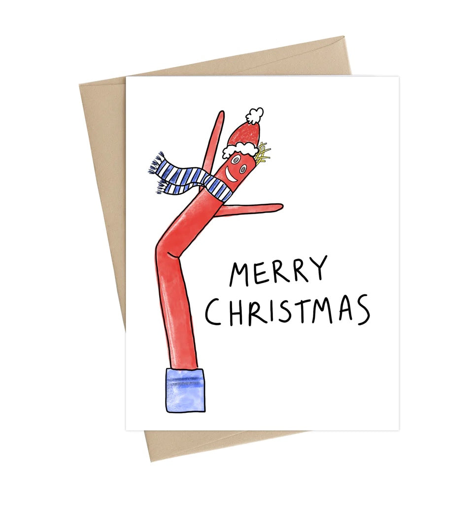Little May Papery Christmas Card - Balloon Man,  Printed in Canada