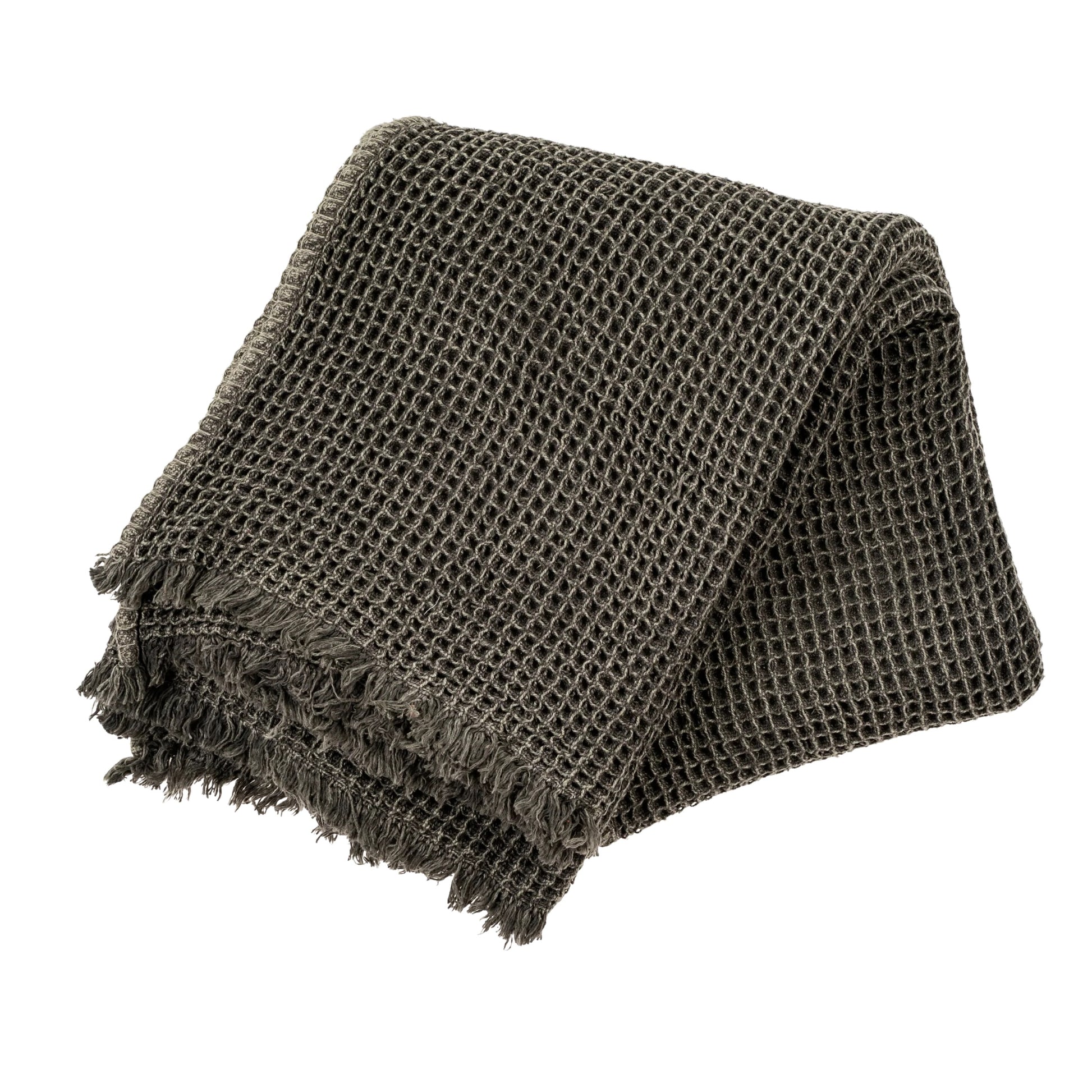 Waffle Throw Dark Grey | Designed in Canada