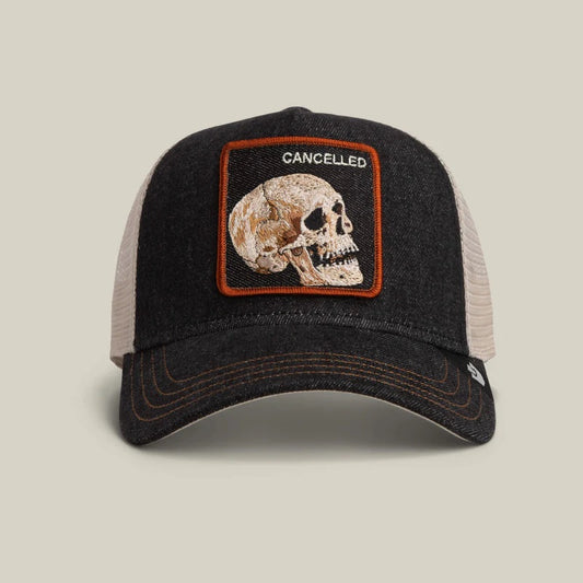 Trucker Hat - Denim Skull
