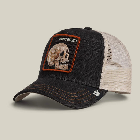 Trucker Hat - Denim Skull