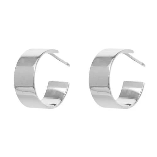 Mimi + Marge Lanjut Hoops | Silver, Designed in Vancouver