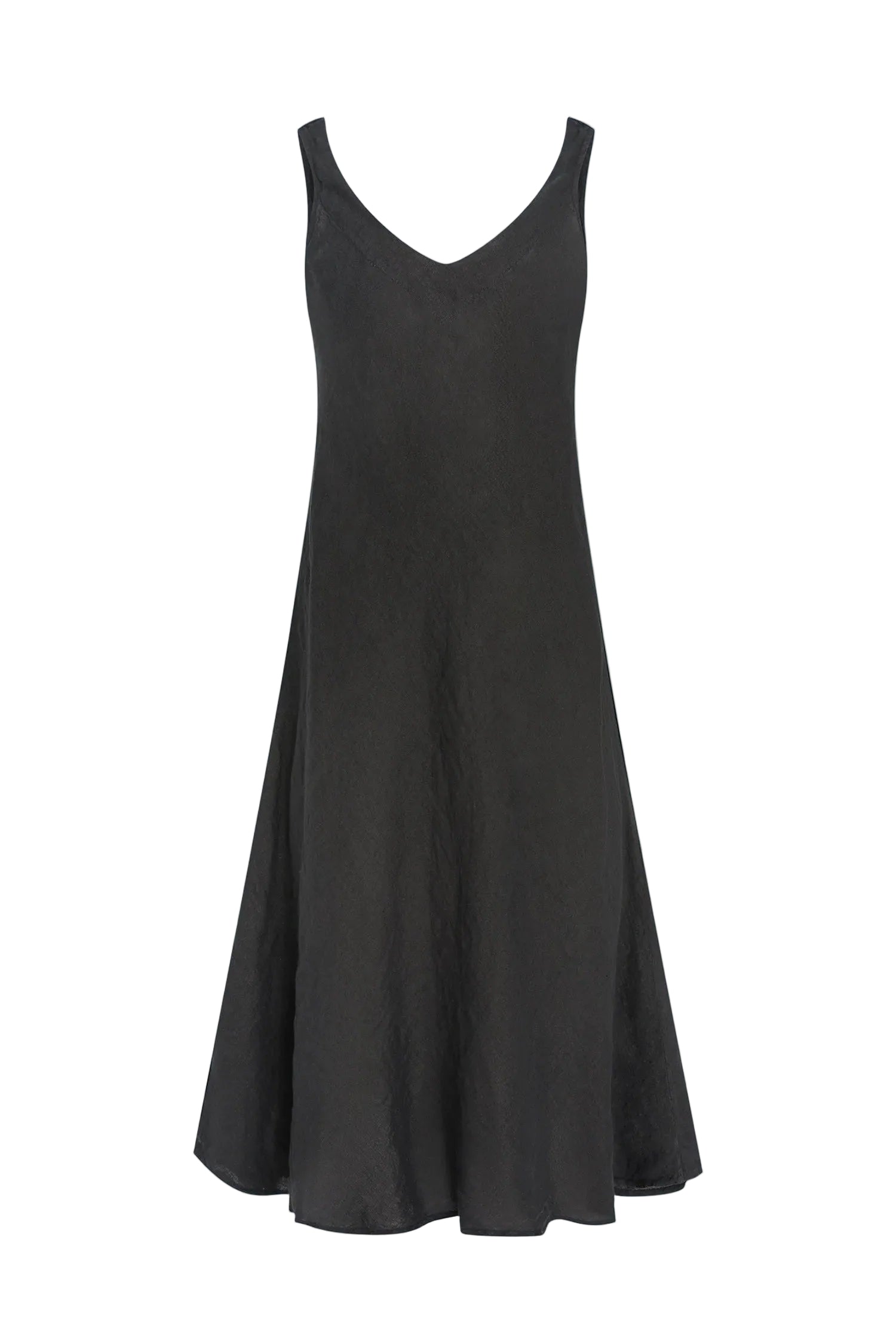 Black dress on a light grey background