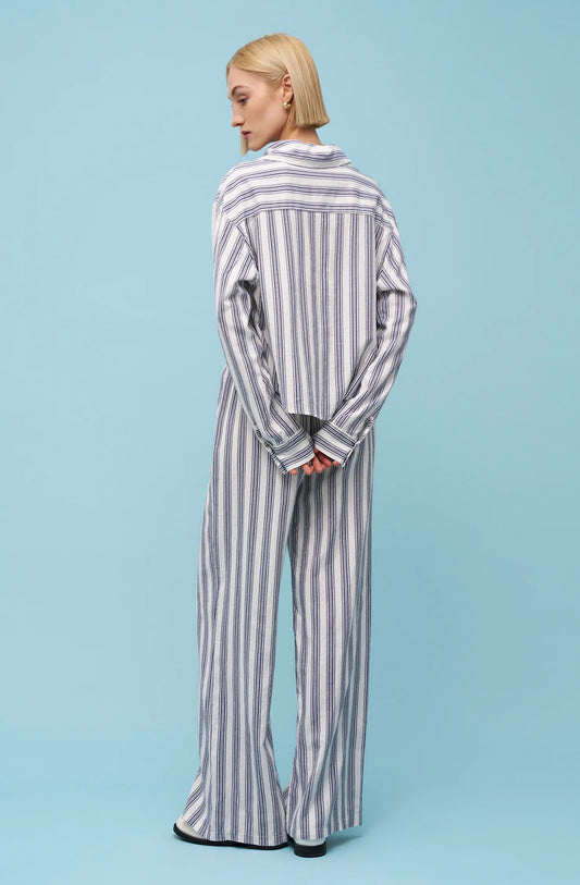 Rose Shirt - Navy Stripe