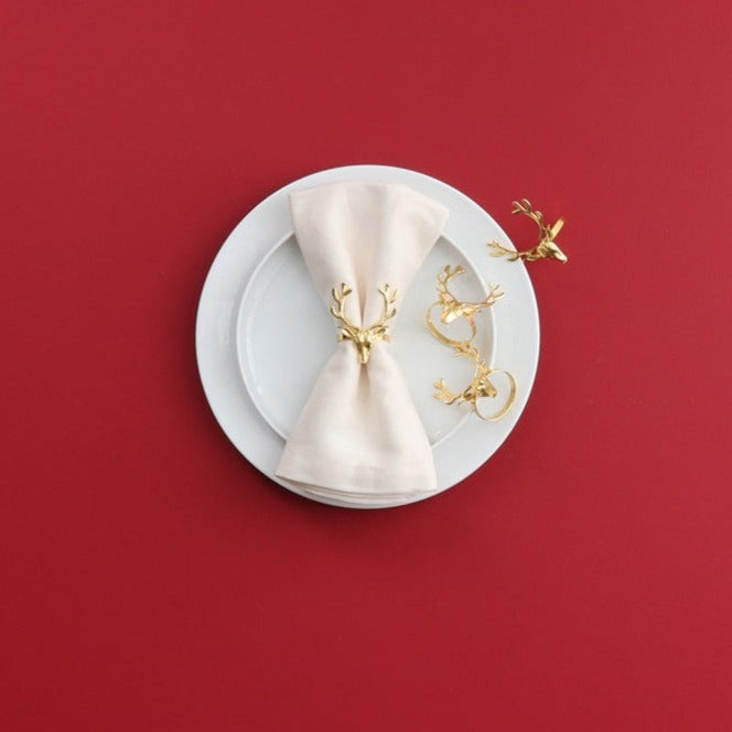 Golden Stag Napkin Ring - Gold