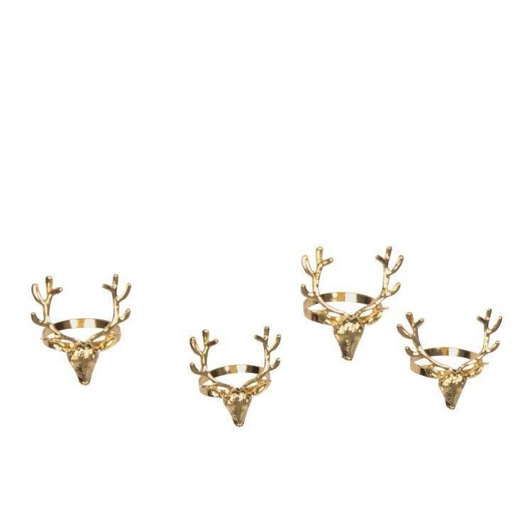 Golden Stag Napkin Ring - Gold