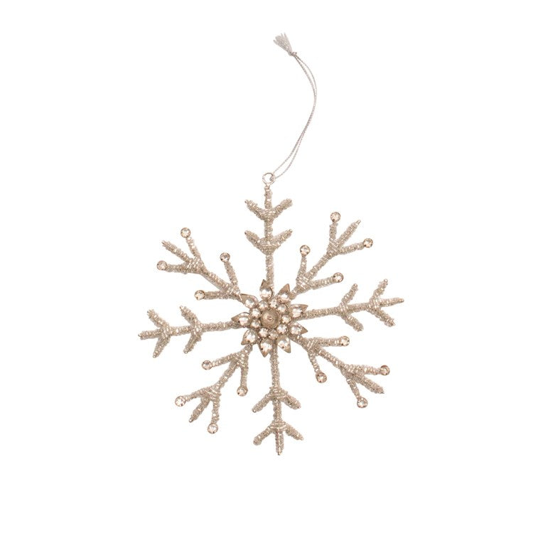 Beaded Glam Snowflake Ornament