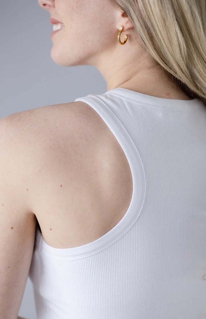 Après Actif Essential Ribbed Tank | White