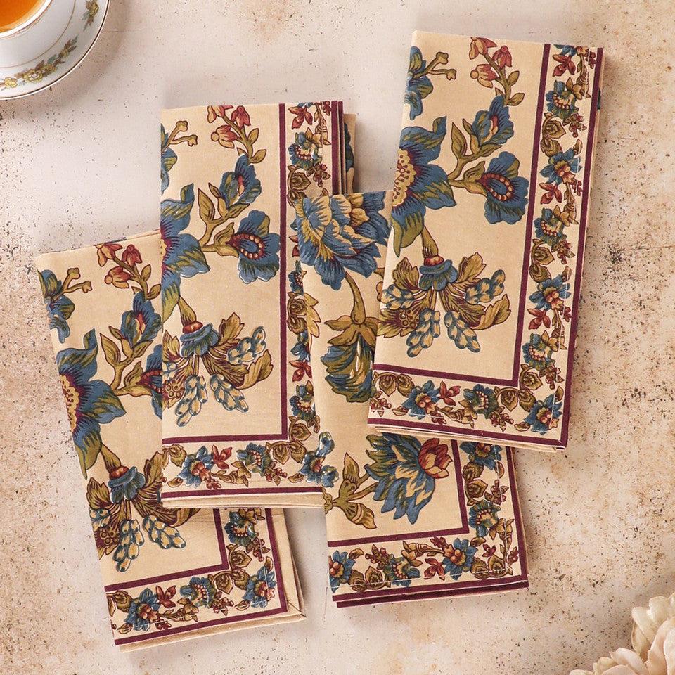 April Cornell Printed Napkins Set of 4 | Concerto Antique