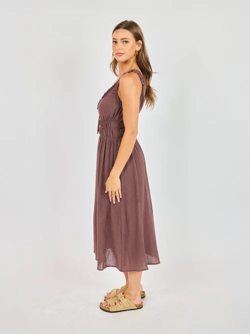 So Cal Midi Dress - Chocolate