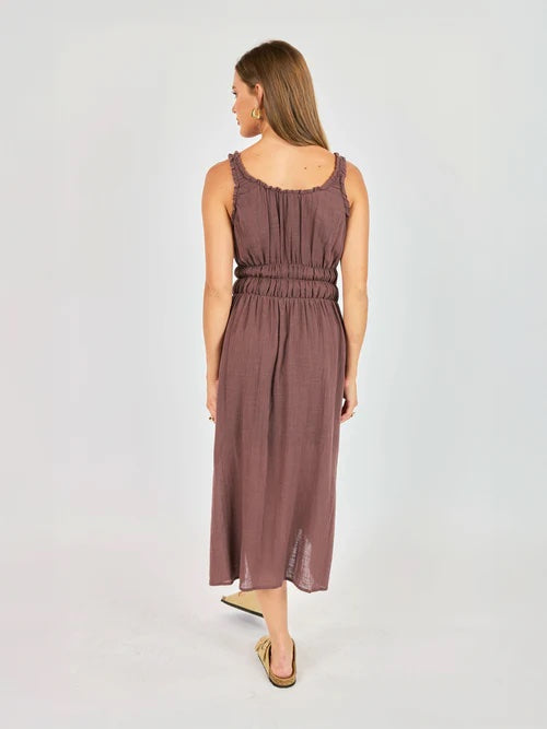 So Cal Midi Dress - Chocolate