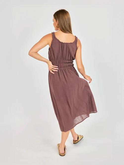 So Cal Midi Dress - Chocolate