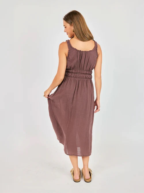 So Cal Midi Dress - Chocolate