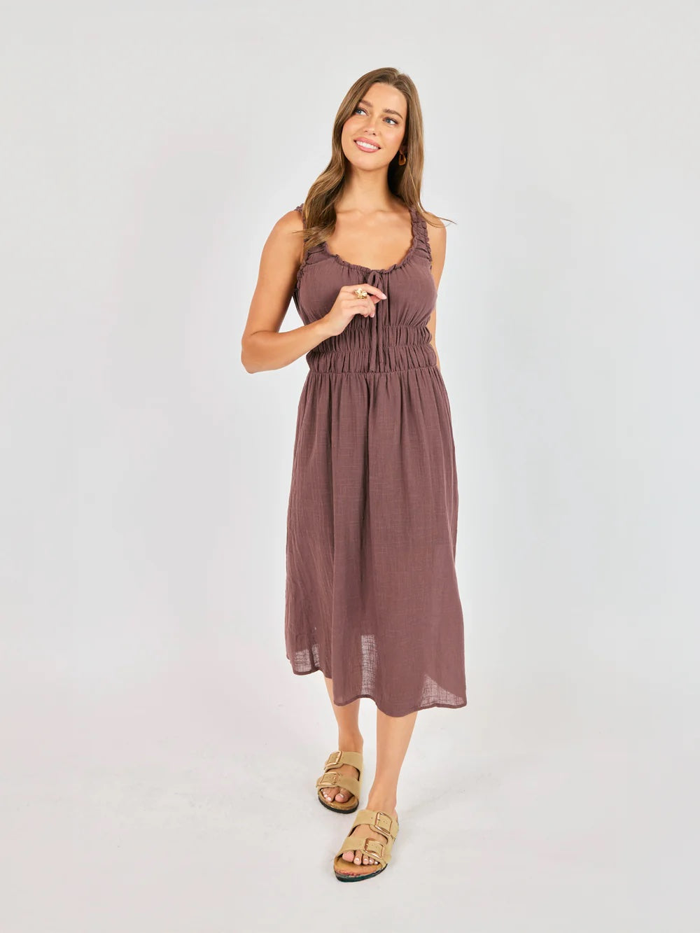 So Cal Midi Dress - Chocolate