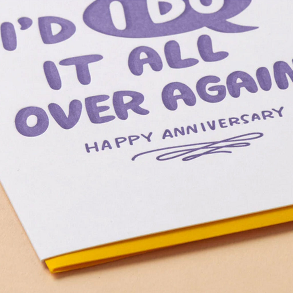 And Here We Are Anniversary Card, I Do Again | Designed in the USA